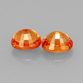  ct natürliche orangefarbener Spessartin-Edelsteine, Oval Schliff, VS