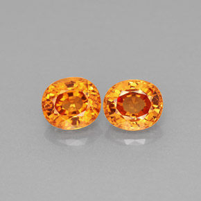  ct natürliche orangefarbener Spessartin-Edelsteine, Oval Schliff, VS