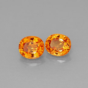  ct natürliche orangefarbener Spessartin-Edelsteine, Oval Schliff, VS