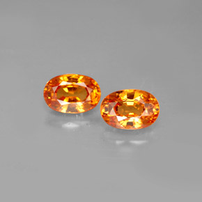  ct natürliche orangefarbener Spessartin-Edelsteine, Oval Schliff, VS