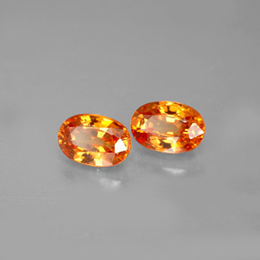  ct natürliche orangefarbener Spessartin-Edelsteine, Oval Schliff, VS