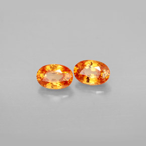  ct natürliche orangefarbener Spessartin-Edelsteine, Oval Schliff, VS