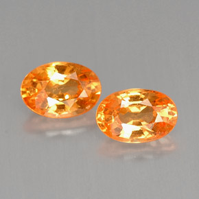  ct natürliche orangefarbener Spessartin-Edelsteine, Oval Schliff, VS