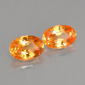  ct natürliche orangefarbener Spessartin-Edelsteine, Oval Schliff, VS