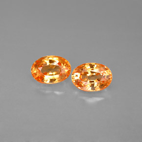  ct natürliche orangefarbener Spessartin-Edelsteine, Oval Schliff, VS