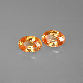  ct natürliche orangefarbener Spessartin-Edelsteine, Oval Schliff, VS