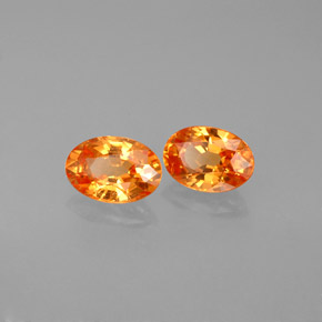  ct natürliche orangefarbener Spessartin-Edelsteine, Oval Schliff, VS