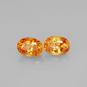  ct natürliche orangefarbener Spessartin-Edelsteine, Oval Schliff, VS-SI