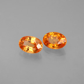  ct natürliche orangefarbener Spessartin-Edelsteine, Oval Schliff, VS