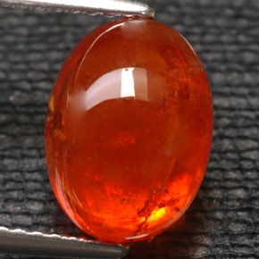 6,07 ctw natürlicher orangefarbener Spessartin, Transparent, Transparent / Lichtdurchlässig