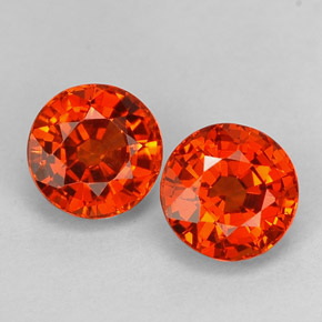  ct natürliche orangefarbener Spessartin-Edelsteine, Rundschliff, VVS-VS