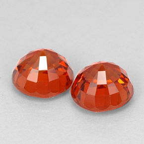  ct natürliche orangefarbener Spessartin-Edelsteine, Rundschliff, VVS-VS
