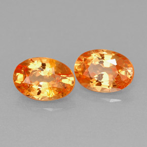  ct natürliche orangefarbener Spessartin-Edelsteine, Oval Schliff, VS