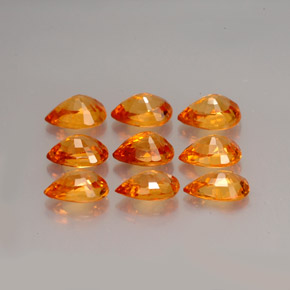  ct natürliche Mandarin-orange Spessartit-Garn-Edelsteine, Birnenform, VS