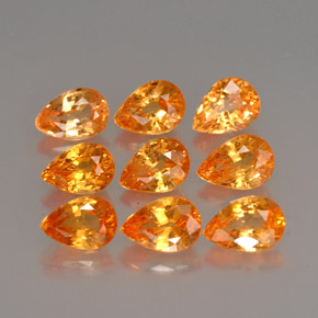  ct natürliche orangefarbener Spessartin-Edelsteine, Birnenform, VS