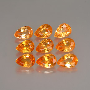  ct natürliche orangefarbener Spessartin-Edelsteine, Birnenform, VS