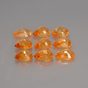  ct natürliche orangefarbener Spessartin-Edelsteine, Birnenform, VS