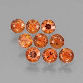  ct natürliche orangefarbener Spessartin-Edelsteine, Rundschliff, VS