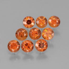  ct natürliche orangefarbener Spessartin-Edelsteine, Rundschliff, VS