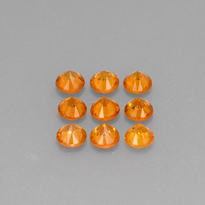  ct natürliche orangefarbener Spessartin-Edelsteine, Rundschliff, VS