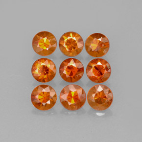  ct natürliche orangefarbener Spessartin-Edelsteine, Rundschliff, VS