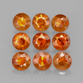  ct natürliche orangefarbener Spessartin-Edelsteine, Rundschliff, VS