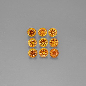 ct natürliche orangefarbener Spessartin-Edelsteine, Rundschliff, VS