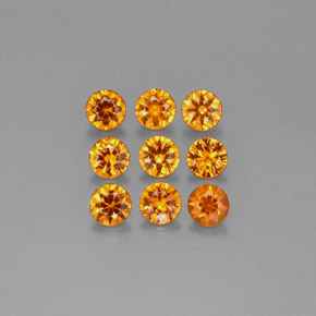  ct natürliche orangefarbener Spessartin-Edelsteine, Rundschliff, VS
