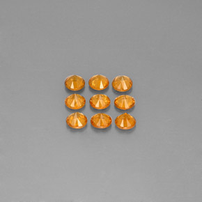  ct natürliche orangefarbener Spessartin-Edelsteine, Rundschliff, VS