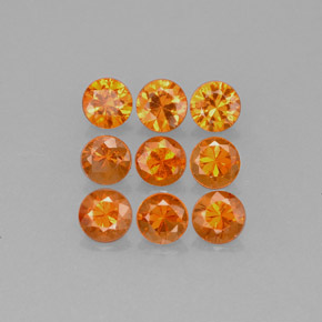  ct natürliche orangefarbener Spessartin-Edelsteine, Rundschliff, VS