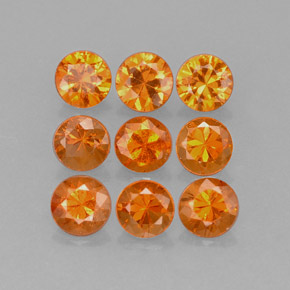  ct natürliche orangefarbener Spessartin-Edelsteine, Rundschliff, VS