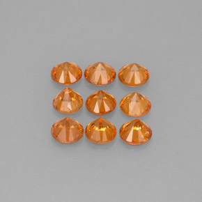  ct natürliche orangefarbener Spessartin-Edelsteine, Rundschliff, VS