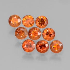 2,58 ct natürliche orangefarbener Spessartin-Edelsteine, Rundschliff, VS
