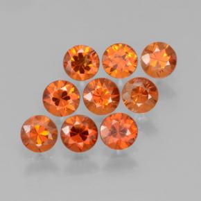 2,58 ct natürliche orangefarbener Spessartin-Edelsteine, Rundschliff, VS