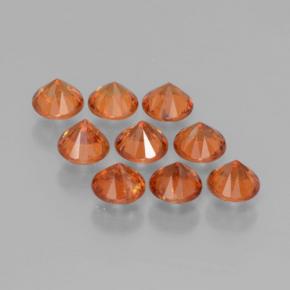 2,58 ct natürliche orangefarbener Spessartin-Edelsteine, Rundschliff, VS