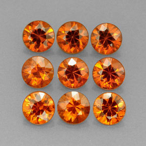  ct natürliche orangefarbener Spessartin-Edelsteine, Rundschliff, VS