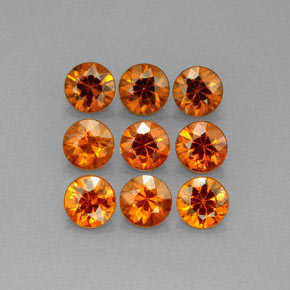  ct natürliche orangefarbener Spessartin-Edelsteine, Rundschliff, VS