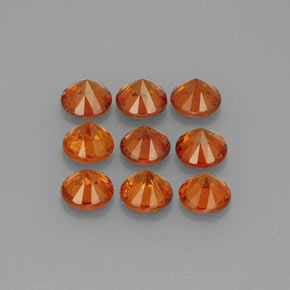  ct natürliche orangefarbener Spessartin-Edelsteine, Rundschliff, VS