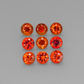  ct natürliche orangefarbener Spessartin-Edelsteine, Rundschliff, VS