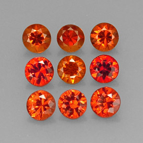  ct natürliche orangefarbener Spessartin-Edelsteine, Rundschliff, VS