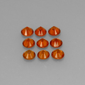  ct natürliche orangefarbener Spessartin-Edelsteine, Rundschliff, VS