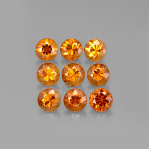  ct natürliche orangefarbener Spessartin-Edelsteine, Rundschliff, VS