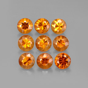 ct natürliche orangefarbener Spessartin-Edelsteine, Rundschliff, VS