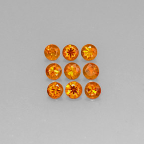  ct natürliche orangefarbener Spessartin-Edelsteine, Rundschliff, VS