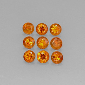  ct natürliche orangefarbener Spessartin-Edelsteine, Rundschliff, VS