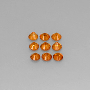  ct natürliche orangefarbener Spessartin-Edelsteine, Rundschliff, VS