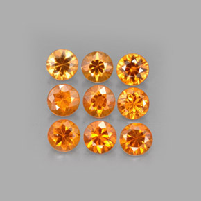  ct natürliche orangefarbener Spessartin-Edelsteine, Rundschliff, VS