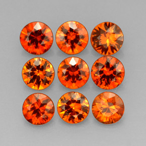  ct natürliche orangefarbener Spessartin-Edelsteine, Rundschliff, VS