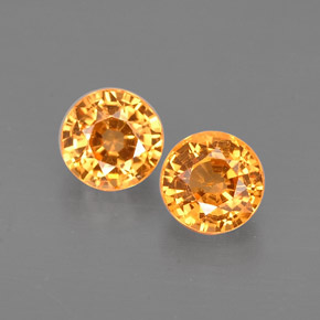  ct natürliche orangefarbener Spessartin-Edelsteine, Rundschliff, VS