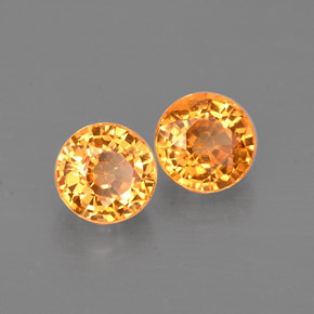  ct natürliche orangefarbener Spessartin-Edelsteine, Rundschliff, VS